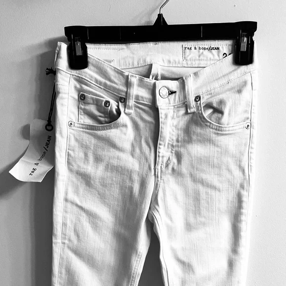 Rag&Bone White Denim Skinny Jeans NWT - Picture 5 of 10